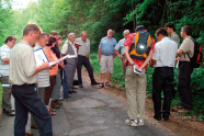 Gruppe Personen im Wald