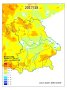 Bayernkarte mit verschiedenfarbigen Einfärbungen für die verschiedenen Abweichungen.