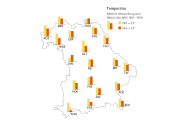 Bayernkarte mit Balkendiagrammen an den STandorten der WKS