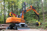 Zöggeler Swing-Yarder im Einsatz im Wald