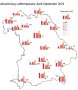 Bayernkarte zeigt Abweichungen der Temperatur und Niederschläge an den Waldklimastationen Bayerns