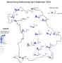 Grafik zeigt Abweichungen der Temperatur und Niederschläge an den Waldklimastationen Bayerns
