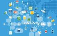 Cluster, das die Vernetzung sämtlicher Arbeitsläufe mithilfe von Digitalisierung zeigt