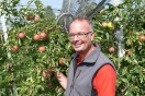 Stefan Büchele inmitten seiner Apfelplantage