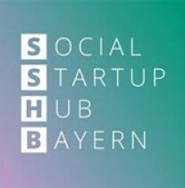Logo der SSHB mit Text: Social Startup Hub Bayern