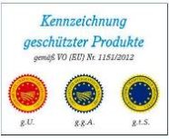 Kennzeichnung geschützter Produkte gemäß VO (EU) Nr. 1151/2012 (LfL-Merkblatt)