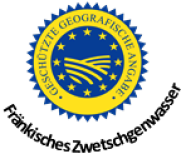 EU-Zeichen geografische Angabe, begleitet vom eingetragenen Namen