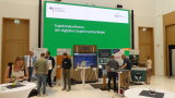 Ausstellung von digitalen Experimentierfeldern im Konferenzzentrum Mauerstraße Berlin.