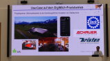 Vortrag Dr. Jernej Poteko (DigiMilch) zu vernetzter Stalltechnik mit Nennung Partnerfirmen.