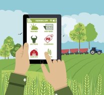 Clipart zum Thema Digitalisierung in der Landwirtschaft