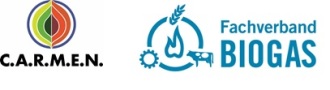 Logos von Carmene.V. und Fachverband Biogas