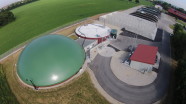 Abb. 1:  Luftbild der Biogasanlage Grub