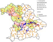 Kartendarstellung zu den Monitoringstandorte 2025