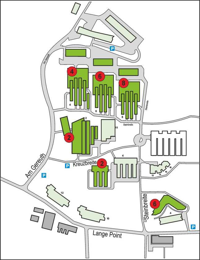 LfL-Lageplan IPZ, alle Standorte in Freising