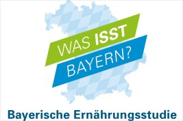 Grafische Darstellung mit mit dem Text: Was isst Bayern? – Bayerische Ernährungsstudie 