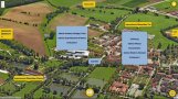 Luftbild der Hochschule Weihenstehphan-Triesdorf von Triesdorf mit Schaltflächen zum Klicken