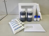 Proben auf einem Tisch im Labor.